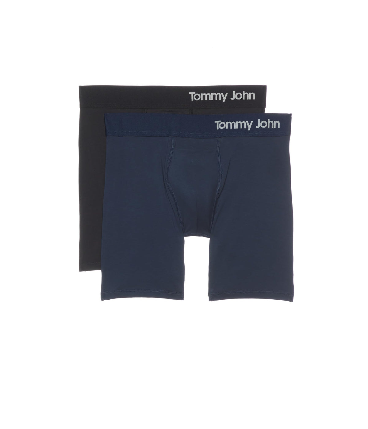 Tommy John Men’s Boxer Brief 8” Underwear - Cotton Basics Boxers with Supportive Contour Pouch