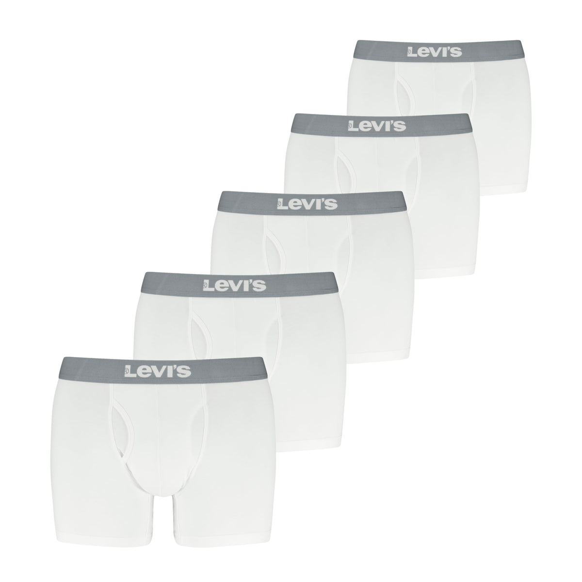 Levi's Men's 5-pack Boxer Brief, Soft Cotton, Tag-free, Breathable Comfort