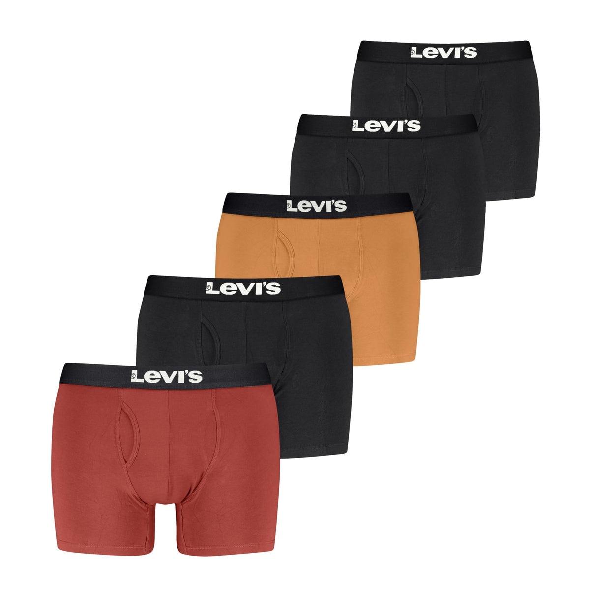 Levi's Men's 5-pack Boxer Brief, Soft Cotton, Tag-free, Breathable Comfort