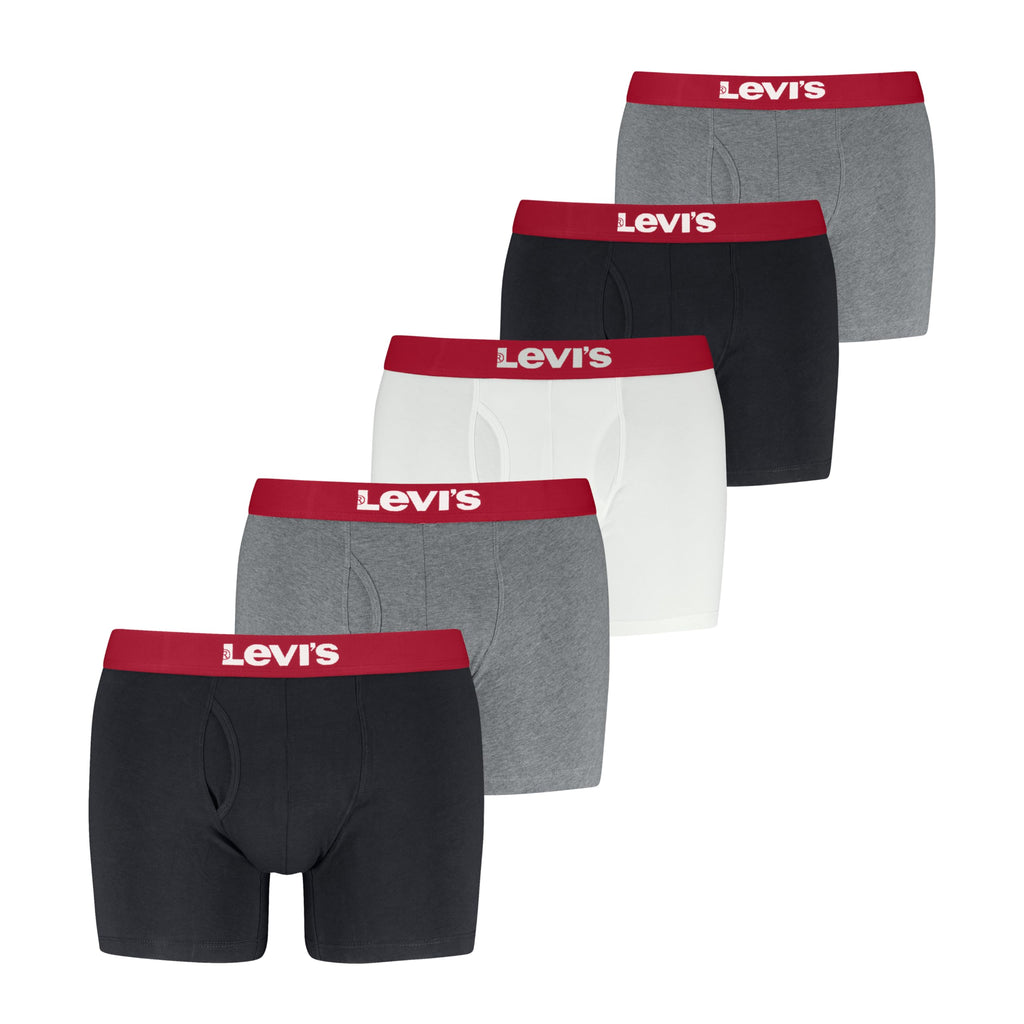 Levi's Men's 5-pack Boxer Brief, Soft Cotton, Tag-free, Breathable Comfort