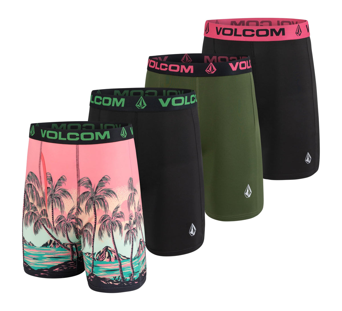 Volcom Męskie bokserki sportowe z poliestru i elastanu