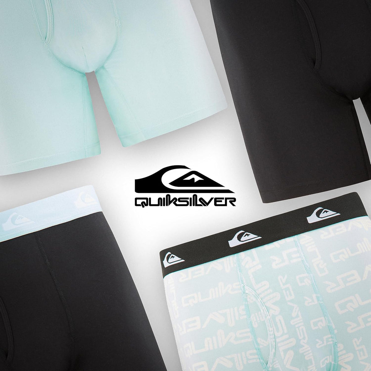 Quiksilver Mens Underwear, 4 Pack Supersoft Brushed Polyester Boxer Briefs